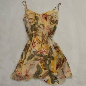 White House Black Market Yellow Floral Dress